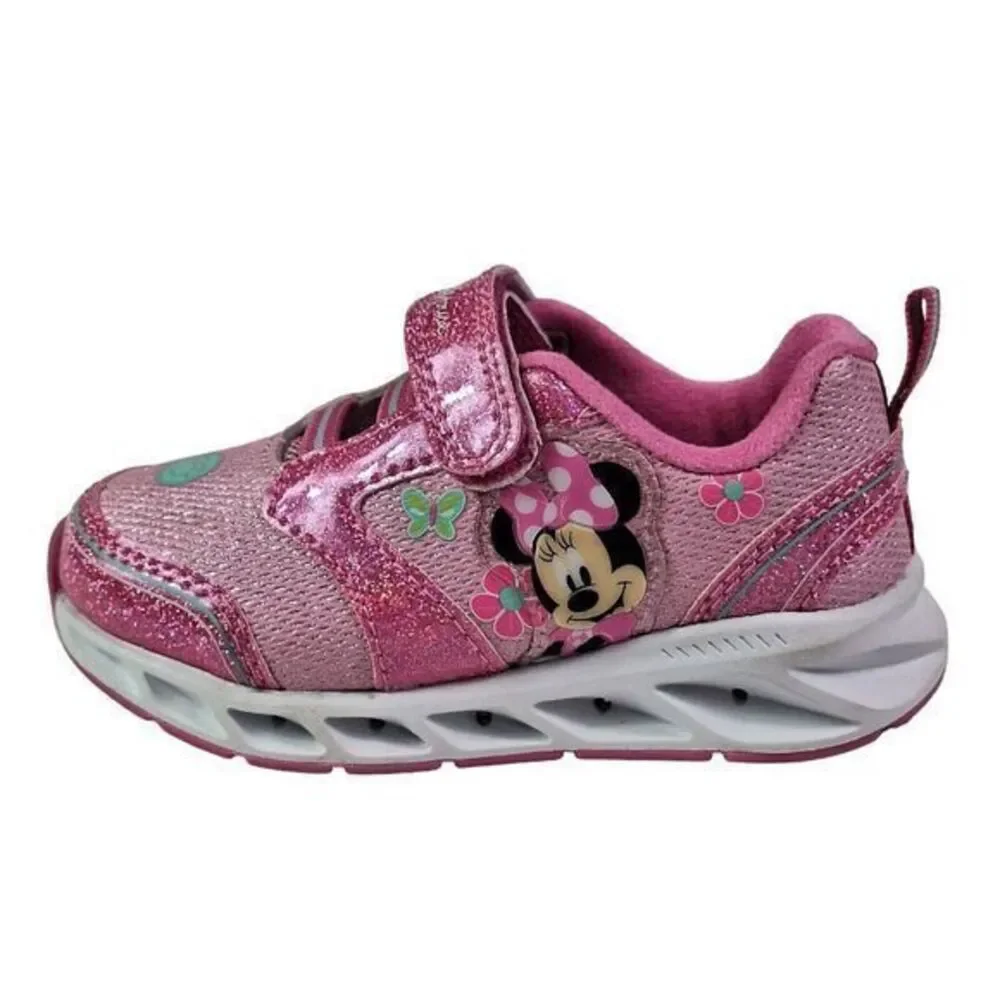 Minnie shoes‎ for girls sneakers with LED light without laces Pink Size 7 (14cm)